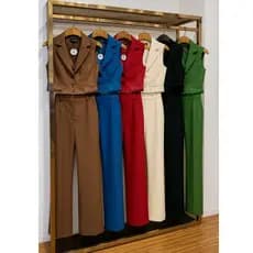 Conjunto Social Feminino Colete + Calça Alfaiataria Elegante Trabalho Escritório Luxo