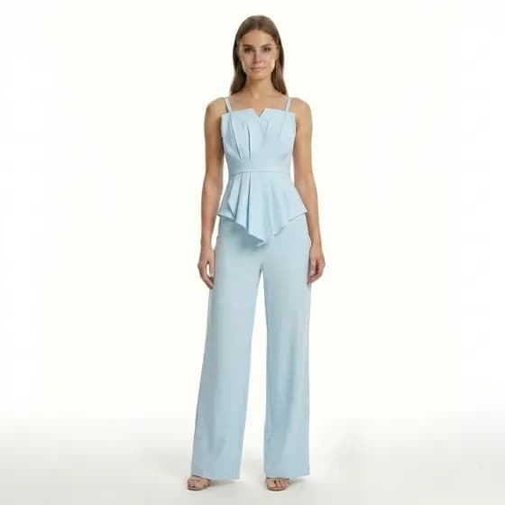 Conjunto Feminino Elegante Calça Pantalona e Blusa Peplum | Alfaiataria Casual Chic Moda 2026
