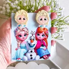 Par de Xuxinha Infantil Princesas Xuxinha de Cabelo Infantil Princesas Rabicó de cabelo Princesas Elsa Anna Bela Ariel