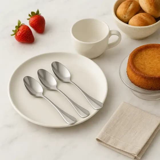Kit 12 Colher De Chá Inox: P/Cozinha, Pizzaria, Restaurantes, Bares, Presentes