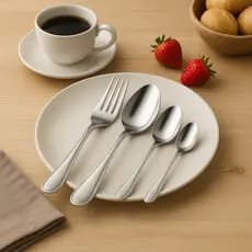 KIT 48 Peças: 12 Garfos de Sobremesa - 12 Colheres de Sobremesa - 12 Colher de Chá - 12 Colheres de Café