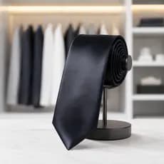 Gravata Slim Preta Confortável e Moderna Casamentos, Festas, Trabalho