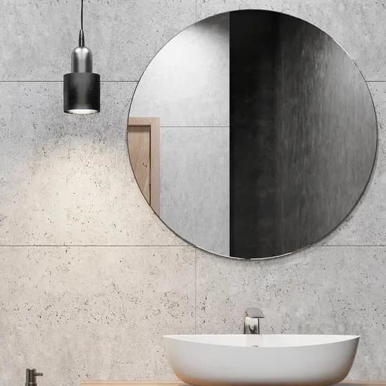 Espelho Redondo Para Banheiro 40cm Quarto Decorativo Parede Sala e Banheiros