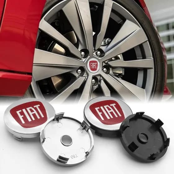 4PC 60mm Estilo Do Carro Roda Hub Centro Tampas Aro Capa Emblema Fiat Panda Freemont Linea Strada Ducato Egea Croma Abar