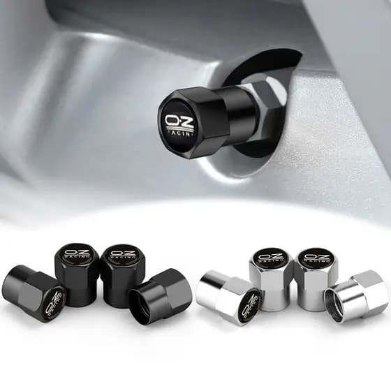 4 Pçs Nova Moda De Alta Qualidade Metal OZ Emblema Auto Roda Pneu Válvula Tampas Da Haste Capa À Prova De Poeira Anti-Ro