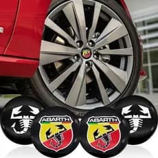 4 Pçs 56mm Centro Da Roda Hub Tampa Emblema Adesivos Estilo Do Carro Para Fiat Abarth 124 Aranha 500 595 695 C