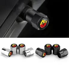 4 Pçs Metal Emblemas Do Carro Roda Tampas Da Válvula Pneu Acessórios Automóveis Para Abarth Fiat Ducato 500 500L 124 Ara
