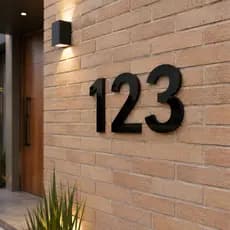 NÚMEROS RESIDENCIAL EM ACRÍLICO BLACK LUXO 14CM – ESCOLHA SEUS NÚMEROS