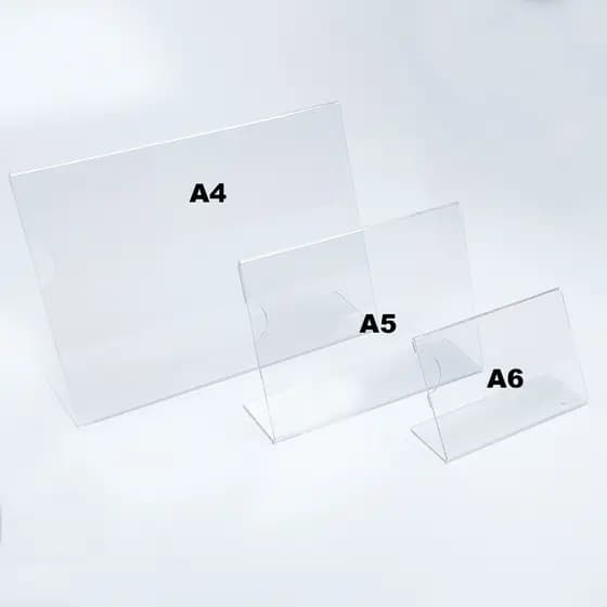 Porta Folha Horizontal para Mesa e Balcão em Acrílico A4 A5 A6