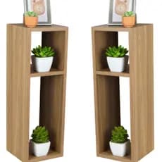 Kit 2 Mesa De Cabeceira madeirado  100% mdf