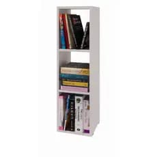 Estante de Livros Colmeia Triplo Branco Decorativo Livreiro