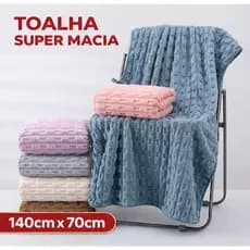 Toalha Super Macia 140x70cm Grande Absorvente Toque Aveludado Banho Rosto Macia Premium Secagem Rápida