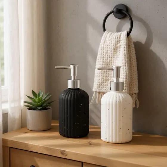Porta Sabonete Líquido Vidro Canelado 400ml Luxo Banheiro Cozinha Lavabo
