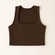 Cropped Com Forro Decote Quadrado Feminino