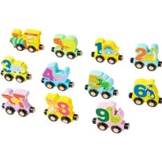 Trem Magnético Montessori Madeira - Brinquedo Educativo Números Cores Infantil