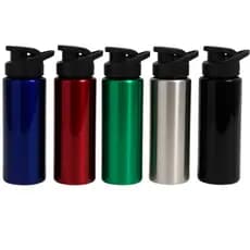 Garrafa Squeeze Alumínio 600 ml Fitness Academia Viagem Portátil com Tampa Vedante