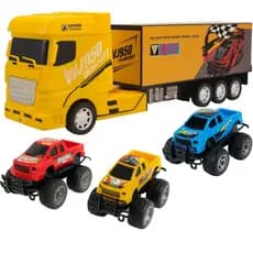 Kit Caminhão com 3 Carrinhos Brinquedo Infantil Educativo Off Road Presente Brinquedo de Menino