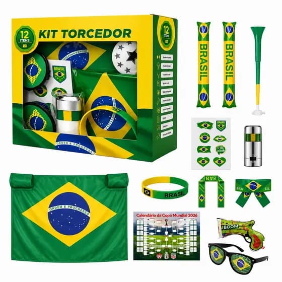 Kit Torcedor Brasil – 12 Itens