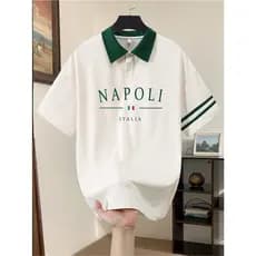 Camisa Masculina Com Estampa italia Respirável casual POLO