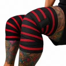 Faixa de Joelho Elástica para Treino - Agachamento, Powerlifting, Musculação e Exercícios Intensos