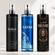 Kit De 2 Até 3 Body Splash Malbeck Forte Praia de Kaiyak Magnata Árabe 200ml Cada Homem Cheiroso