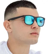 Óculos de Sol Masculino Espelhado UV400 Quadrado Acetato Premium Proteção Solar Unissex