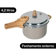 Panela De Pressão Ceramic Life Pressure 4,2l Areia Brinox