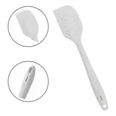 Espátula Silicone Brinox Flex Cor Vanilla e Verde  Não Arranha Panela 28cm Espátula