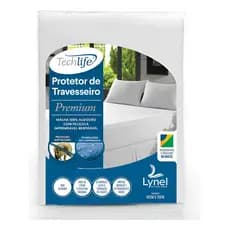Protetor De Travesseiro Impermeável Techlife Premium Algodão Cor Branco Liso