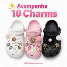 Sandália Plataforma Em EVA Feminina Macia Para Praia E Dia A Dia Com Kit 10 Spikes Estilosos