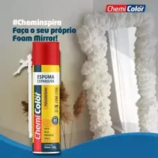 Espuma Expansiva PU Poliuretano Vedação Selante 500mL Chemicolor