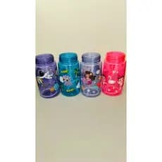 Copo de Água Infantil Canudo Plástico Garrafinha 450 mL Menino Menina