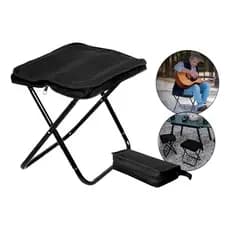 Banqueta Banquinho Dobrável Alumínio Camping C/ Bolsa Ziper