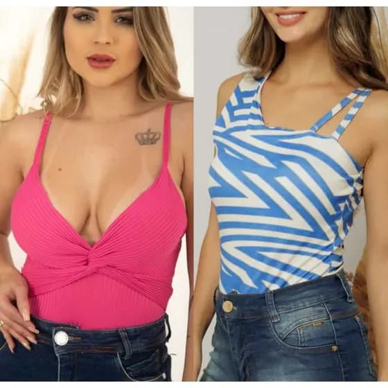 Compre um Kit com 2 Body e Ganhe um Crooped Grátis ( Modelos Variados)