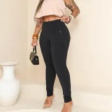 Legging Montaria Flanelada com Bolso com Zíper – Quentinha e Elegante para o Inverno