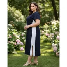 Vestido Plus Size Feminino Casual Evangélico Algodão
