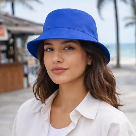 Chapeu Praia Verão Bucket Floral Unissex