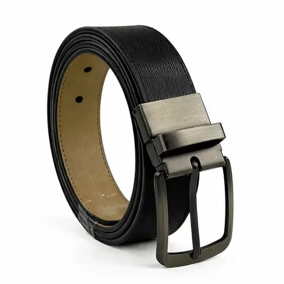 Cinto Masculino Social Fivela Giratória Ponteira de Metal 125 cm