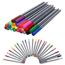 Kit 24 Cores Caneta Hidrografica Ponta Porosa Fina 0.4mm