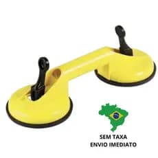 Ventosa Dupla P/ Vidros, Metais, Mármores, Espelhos Até 80kg