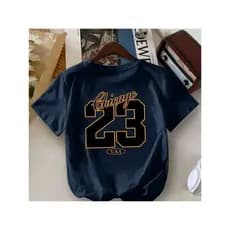 Camiseta infantil CHICAGO 23 estampa frente e costas Blusa Casual