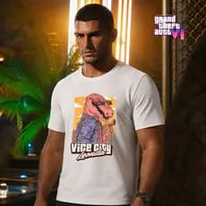 Camiseta Básica GTA 6 Seis Jogo do Ano Lançamento Vice City Leonida - Premium