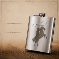 Cantil de whisky CANTIL DE BEBIDA PERSONALIZADO A LASER COM TEMA: CAVALO 2 IDÉIAS DE PRESENTE