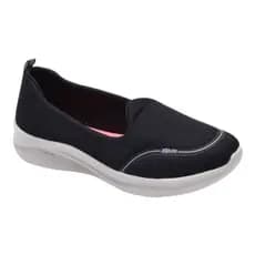 Tênis Feminino Actvitta Slip-On Preto sem Cadarço para Caminhada Academia Esportivo