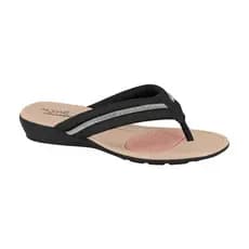 Sandália Feminina Chinelo Modare Palmilha Ortopédica Confortável Preto