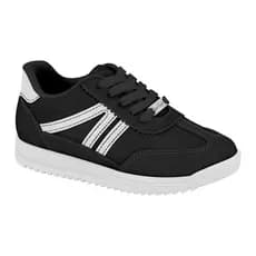 Sapato Infantil Molekinha Casual - Menina e Criança Preto Branco Dourado