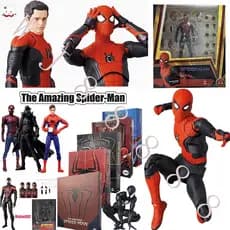 CT Brinquedos Mafex Spiderman No. 194 Figura De Ação SHF Miles Morales Brinquedos Mafex147 Simbionte Spideman Preto