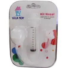 Kit Nasal Vila Toy - Aspirador de Sucção com Seringa para Higiene Infantil - Alivio Respiratório Rápido e Seguro