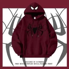 Moletom Com Capuz Retro Pullover Street Spider Print Hoodie for Men's Fashion Cardigan Promoção Envio Rápido