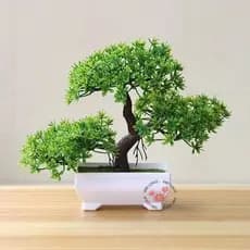 Bonsai Artificial Plástico Realista Natural Pinho Bonsai para Decorações